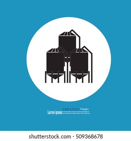 grain silo.silo.vector illustration.