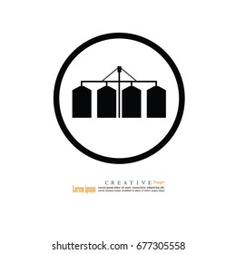 grain silo.vector illustration.