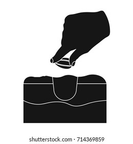 Grain, single icon in black style.Grain, vector symbol stock illustration web.