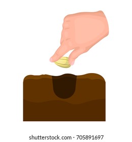 Grain, single icon in cartoon style.Grain, vector symbol stock illustration web.