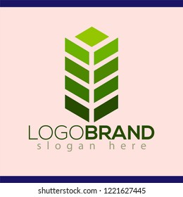 grain square logo vector element. grain logo template