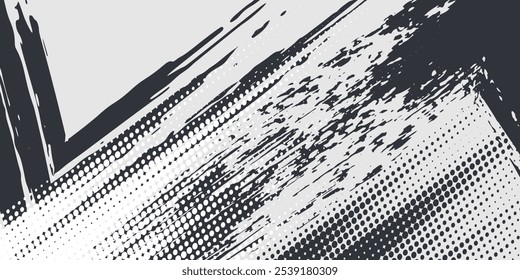 Grain stippled gradient. Faded stochastic dotwork texture. Random grunge noise background. 