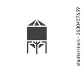 Grain storage container vector icon. filled flat sign for mobile concept and web design. Silo storage glyph icon. Symbol, logo illustration. Vector graphics