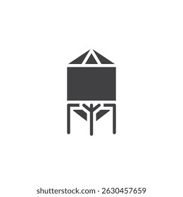 Grain storage container vector icon. filled flat sign for mobile concept and web design. Silo storage glyph icon. Symbol, logo illustration. Vector graphics