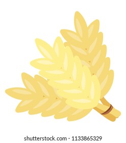 Grain strands having seeds representing wheat strands for food consumption 