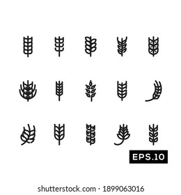 Grain Symbol Set Vector. Grain Set Vector