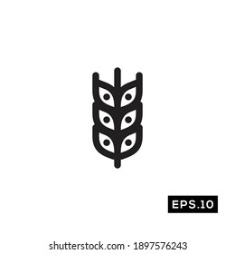 Grain Symbol Vector. Grain Line icon Vector