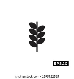 Grain Symbol Vector. Grain Silhouette Vector