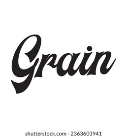 grain text on white background.