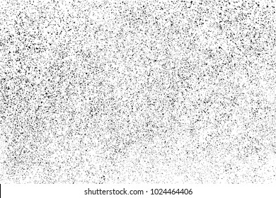 Textura granulada negra aislada sobre fondo blanco. Sobrecarga de socorro texturado. Elementos de diseño gruesos. Ilustración vectorial, paso 10.