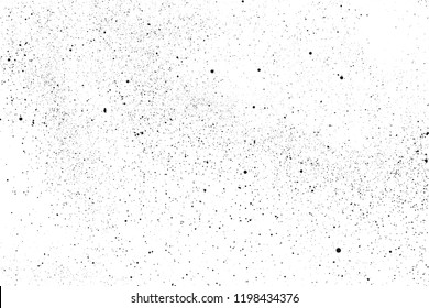 Textura granulada negra aislada sobre fondo blanco. Superposición del polvo. Granulado de ruido oscuro. Elementos de diseño de vectores, ilustración, pasos 10.