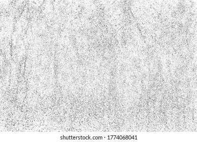La textura granulada negra aislada sobre fondo blanco. Superposición de polvo. Granulado de ruido oscuro. Imagen generada digitalmente. Elementos de diseño de vectores. Ilustración, Eps 10.