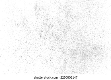 Textura negra angustiada. Textura granulada oscura sobre fondo blanco. El polvo sobrante texturado. Partículas de ruido de grano. Efecto blanco roto. Elementos de diseño gruesos. Ilustración del vector, EPS 10.