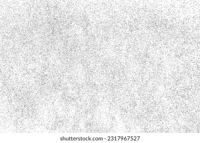 Textura negra angustiada. Textura granulada oscura sobre fondo blanco. El polvo sobrante texturado. Partículas de ruido de grano. Efecto blanco roto. Elementos de diseño gruesos. Ilustración del vector, EPS 10.
