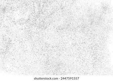 Superposición de textura negra. Textura granulada del polvo sobre fondo blanco. Sello de ruido de grano. Papel viejo. Elementos de diseño Grunge. Ilustración vectorial, eps 10.	