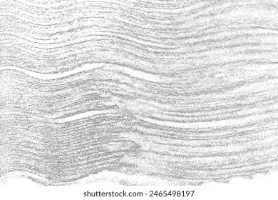 Textura gris desgastada. Textura de lona oscura sobre fondo blanco. Superposición de pared de polvo con textura. Partículas de ruido de grano. Efecto de papel curado. Patrón de granulado roto. Ilustración vectorial, EPS 10.