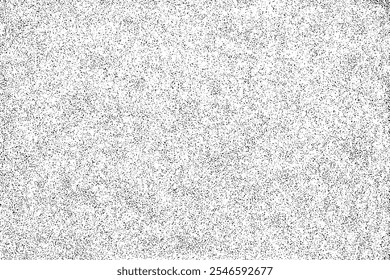 Textura preta angustiada. Textura granulada escura sobre fundo branco. Cobertura de poeira texturizada. Partículas de ruído dos grãos. Efeito branco enferrujado. Elementos de design Grunge. Ilustração vetorial, EPS 10