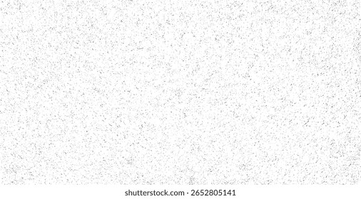 Fondo de papel de socorro. Grano, ruido, efecto polvo. Patrón de arena. Textura áspera granulada negra aislada en blanco. Superposición de nieve. Ilustración vectorial, EPS 10.	