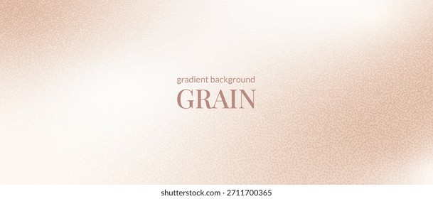 Gradiente beige melocotón texturizado. Graduación neutra del ruido granulado pastel cálido. Fondo de gradiente de colores de polvo de cara cremosa ligera. Fondo beige suave de Vector. Graduación arenosa sutil bg.