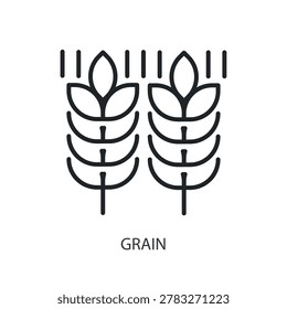 Grain thin line vector icons