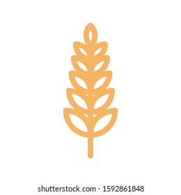 grain vector color line icon 