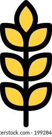 grain vector color line icon