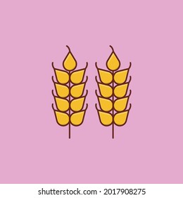 grain vector flat color icon