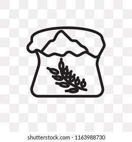 Grain vector icon isolated on transparent background, Grain logo concept