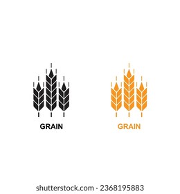 grain vector icon logo design