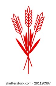 Grain vector icon on white background