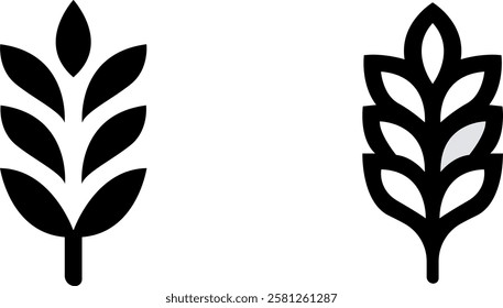 Grain Vector Icon Set – Harvest and Agricultural Icons