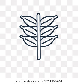 Grain vector outline icon isolated on transparent background, high quality linear Grain transparency concept can be used web and mobile