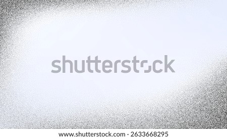 Grain wave gradient. Noise grain background, pointillism dots backdrop or dotwork pattern, vector stripple effect. Grain noise halftone or grainy texture or dotwork grain noise. Suitable to CSS.
