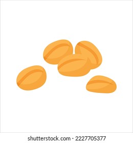 A grain of wheat. Cereals. Bakery. Vector illustration on a white background.