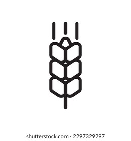 grain, wheat icon, linear vector illustration