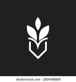 grain wheat line vector icon logo 