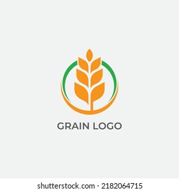 Grain Wheat Logo Concept icon symbol Design.