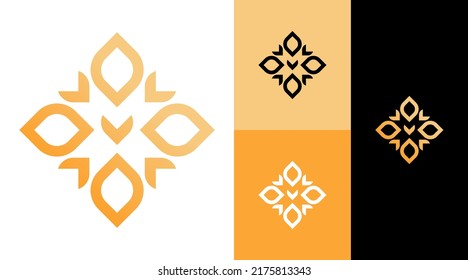 Grain Wheat Logo Design Natural Golden Concept 