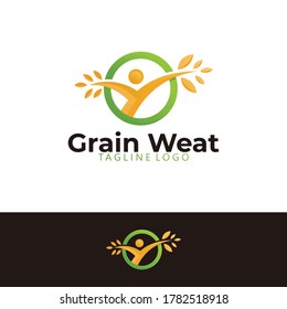 grain wheat logo icon vector isolated