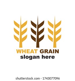 Grain wheat Logo Template vector icon design,
