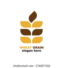 Grain wheat Logo Template vector icon design,
