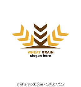 Grain wheat Logo Template vector icon design,
