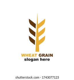 Grain wheat Logo Template vector icon design,
