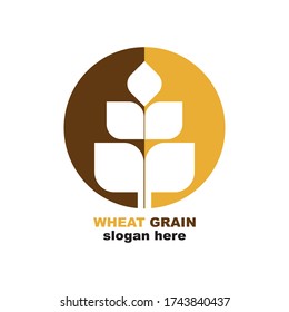 Grain wheat Logo Template vector icon design,
