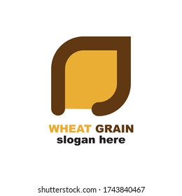 Grain wheat Logo Template vector icon design,
