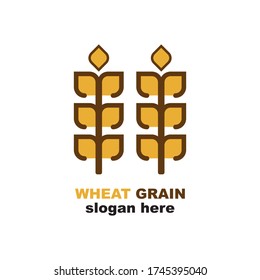 Grain wheat Logo Template vector icon design,

