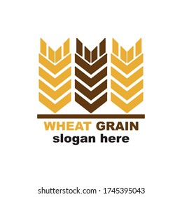 Grain wheat Logo Template vector icon design,
