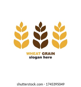 Grain wheat Logo Template vector icon design,
