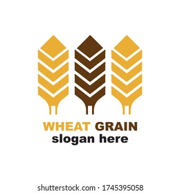 Grain wheat Logo Template vector icon design,
