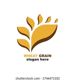 Grain wheat Logo Template vector icon design,
